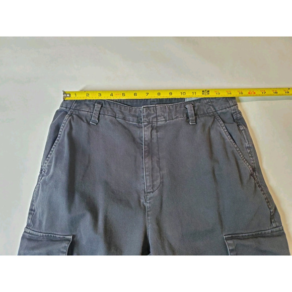 Gap Womens 8 Pants LOOSE KHAKI CARGO‎ Utility 100% Cotton Wide Leg Muted Black - Picture 9 of 13